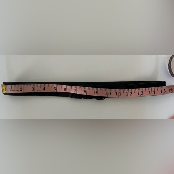 Donna Karan Pony Hair Animal Cow Print Brown Black Leather Skinny Belt Size SM - Picture 9 of 9